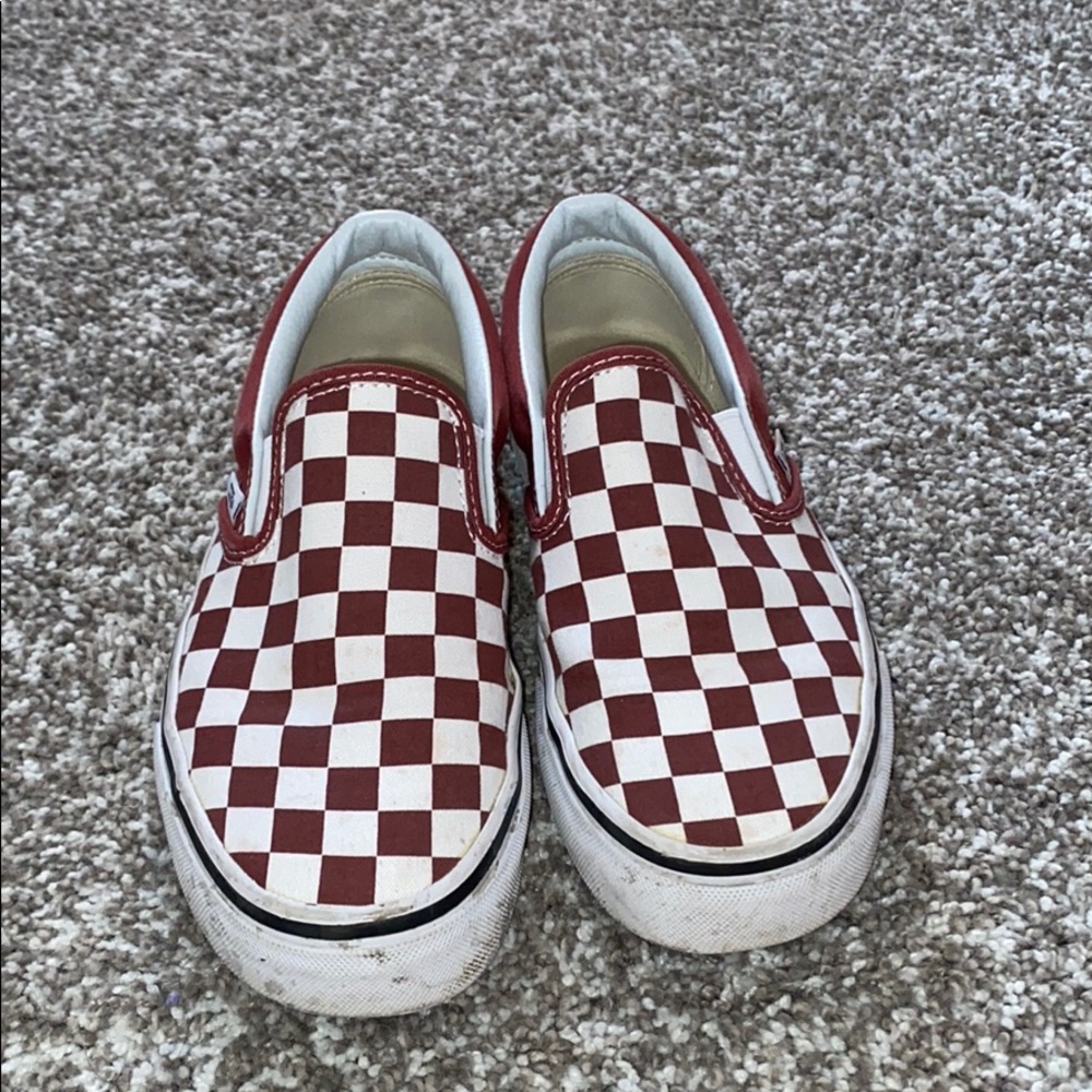 Red Checkered Vans